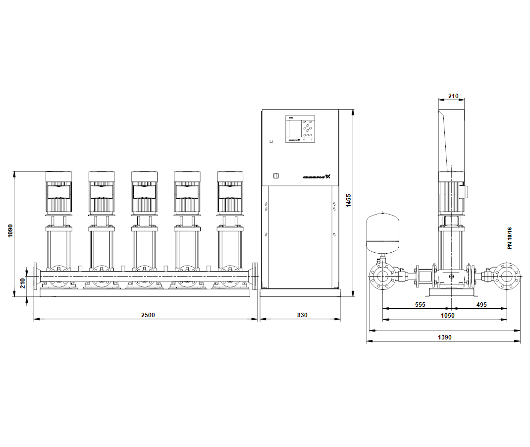 Насос Grundfos Hydro MPC-S 2 cr10-9