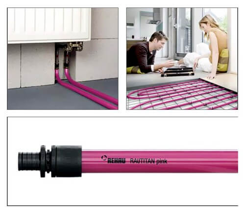 Rehau Rautitan pink (1 м) 16х2,2 мм труба из сшитого полиэтилена