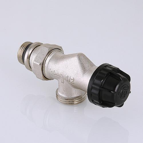 Valtec 1/2" х 3/4" (евроконус) Клапан радиаторный осевой с преднастройкой и дополнительным уплотнением