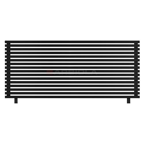 Arbiola Gorizont Ritmo HZ 2200-40-16 секций чёрный горизонтальный  радиатор c боковым подключением (на ножках)