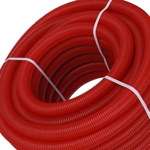 STOUT Труба гофрированная ПНД, цвет красный, наружным диаметром 28 мм для труб диаметром 20 мм