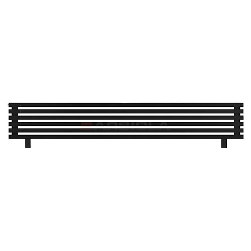 Arbiola Gorizont Ritmo HZ 2200-40-06 секций чёрный горизонтальный  радиатор c боковым подключением (на ножках)