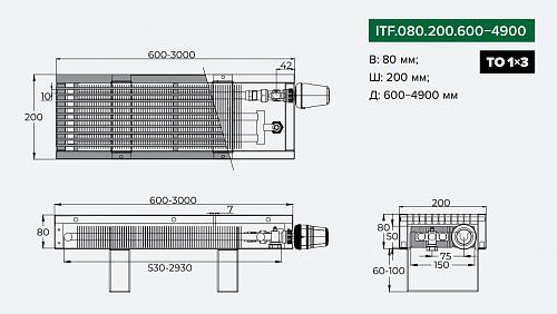 Itermic ITF 80-200-2200 конвектор напольный