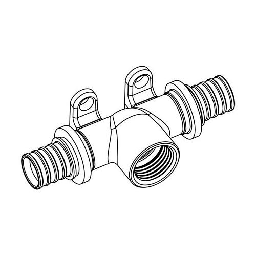 Тройник Rehau Rautitan RX с внутренней резьбой на боковом проходе 20-Rp1/2-20