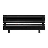 Arbiola Gorizont Liner HZ 1200-36-07 секции черный горизонтальный радиатор c боковым подключением с ножками
