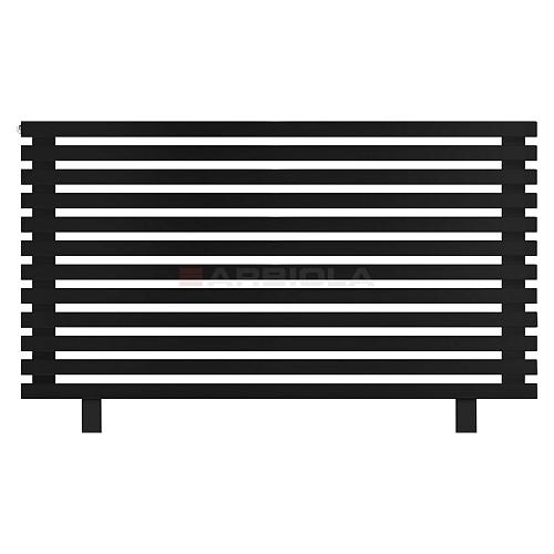 Arbiola Gorizont Ritmo HZ 1250-40-12 секций чёрный горизонтальный радиатор c боковым подключением (на ножках)