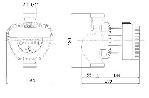 SHINHOO MEGA 25-8 1x230V Циркуляционный энергоэффективный насос