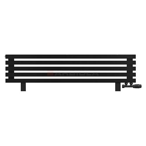 Arbiola Gorizont Ritmo VZ 1200-40-05 секций чёрный горизонтальный  радиатор c нижним подключением (на ножках)