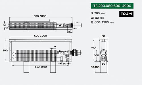 Itermic ITF 200-80-2000 конвектор напольный