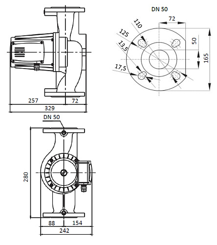 SHINHOO BASIC 50-20F 1x230V Циркуляционный насос