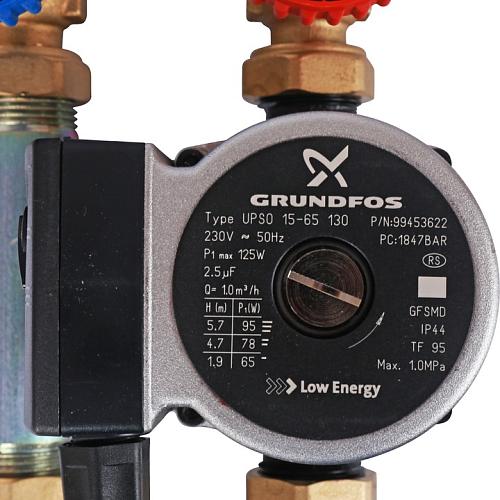 Stout Насосная группа с 3-х ходовым приводным смесителем 3/4" с насосом Grundfos UPSO 15-65 130