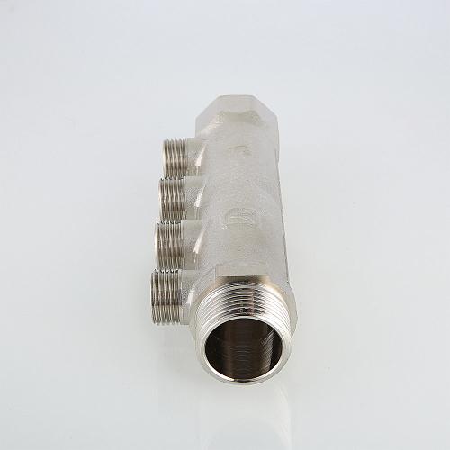 Valtec 1", 4 х 1/2" Коллектор с наружной резьбой 4 вых. (плоское уплотнение)