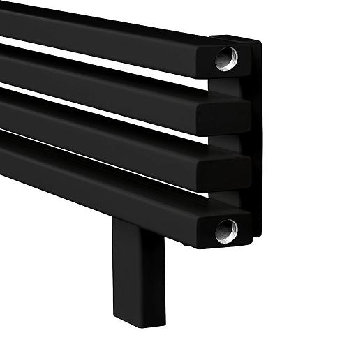 Arbiola Gorizont Compact HZ 500-63-17 секции черный горизонтальный радиатор c боковым подключением с ножками