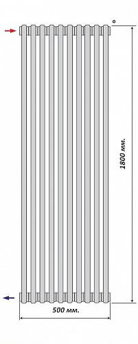 Purmo Delta Laserline AB 2180/10 секций боковое подключение