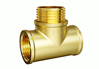 Тройники равнопроходные с переходом на наружную резьбу латунь Тройники равнопроходные с переходом на наружную резьбу латунь