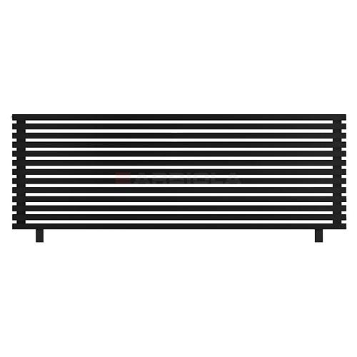 Arbiola Gorizont Ritmo HZ 2200-40-13 секций чёрный горизонтальный  радиатор c боковым подключением (на ножках)
