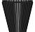 КЗТО QUADRUM 30 V 2- 1750-12 R RAL1T103S9005 Радиатор (черный матовый муар) с нижним подключением