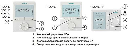 Siemens RDG110 Накладной цифровой комнатный термостат