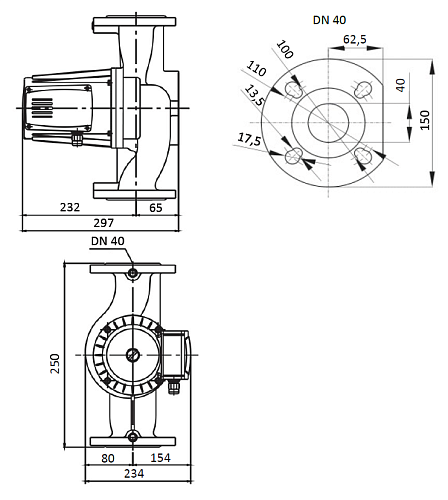 SHINHOO BASIC 40-12SF 3x380V Циркуляционный насос