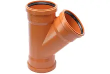 Ostendorf KGEA Тройник 3-х раструбный 110/110х45° для наружной канализации