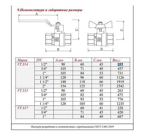 Valtec Perfect 3/4" Кран шаровой внутренняя/наружная резьба усиленный