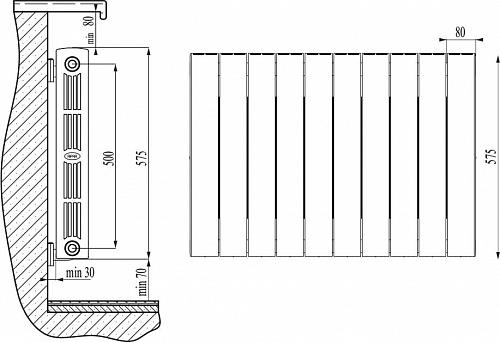 Rifar Supremo 500 - 10 секции биметаллический секционный радиатор