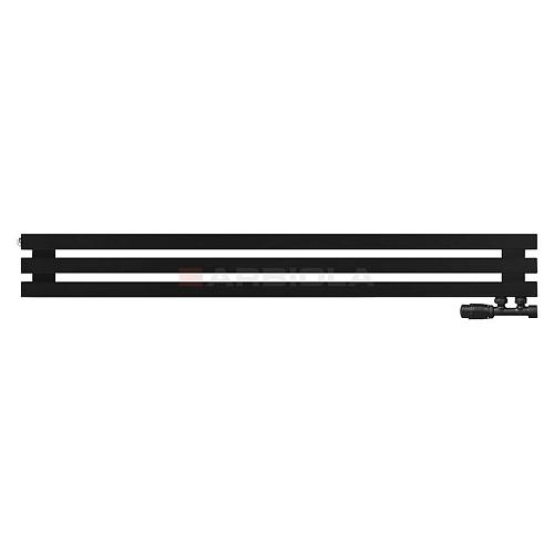 Arbiola Ritmo Gorizont V 1200-40-03 секции чёрный горизонтальный радиатор c нижним подключением