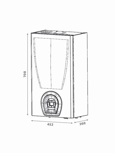 Federica Bugatti 12 VARME Котел газовый  2-х контурный с латунной гидрогруппой