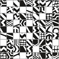 Settecento Moodboard Mosaico Mix "1" Black/White Rect 23,7x23,7 см Настенная плитка