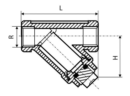 Danfoss Y666 DN25 (149B5275) Фильтр сетчатый с внутренней резьбой
