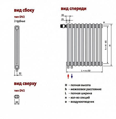 Purmo Delta Laserline VLO 2057 18 секций стальной трубчатый радиатор