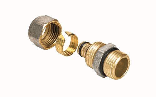 Henco Муфта обжим НР 16x1/2" латунь