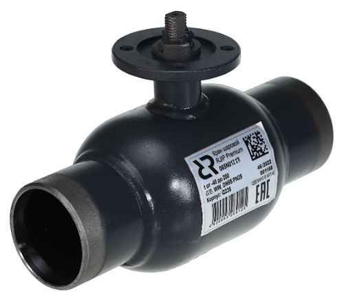 Кран шаровой RJIP Premium WW DN65 PN25 (приварной, под привод, стандартный проход) 065N0132R