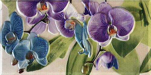 Fabresa Orquideas Cenefa-3 Malva 10x20 декоративный элемент