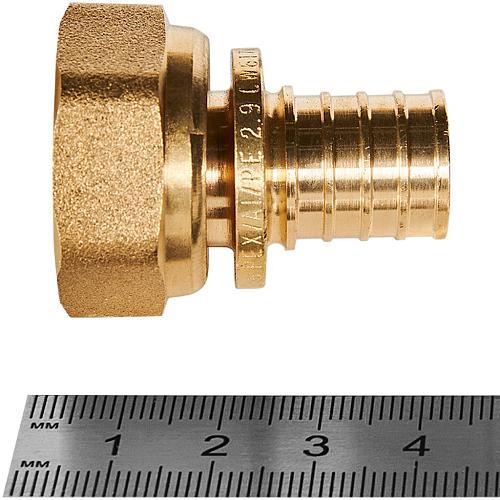 ROMMER Переходник с накидной гайкой (евроконус) 20xG3/4 для трубы из сшитого полиэтилена осевой