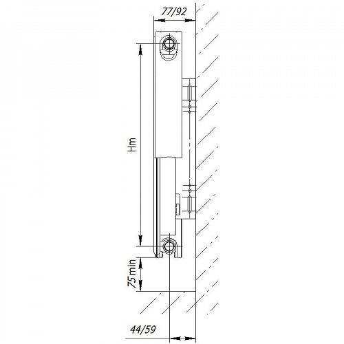 Axis 11 500x800 Classic стальной панельный радиатор с боковым подключением