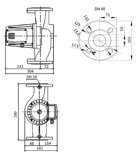 SHINHOO BASIC 50-12F 1x230V Циркуляционный насос