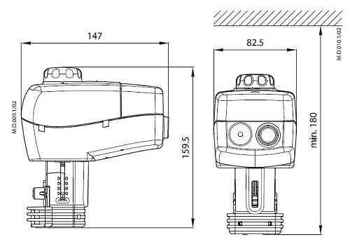 Danfoss AME 435 DN15-80 (082H0161) Электропривод 24 B Tmax-130 C