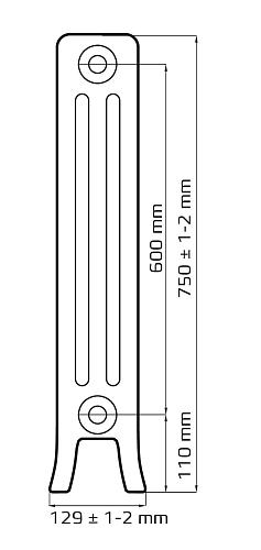 Radimax Loft 600 10 секции чугунный радиатор