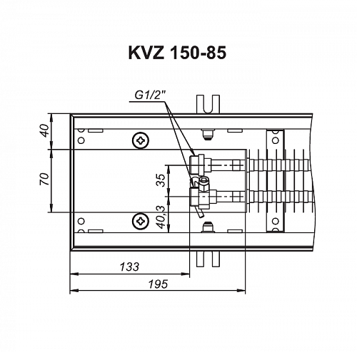 Techno Power KVZ 150-85-3600 Внутрипольный конвектор увеличенной мощности