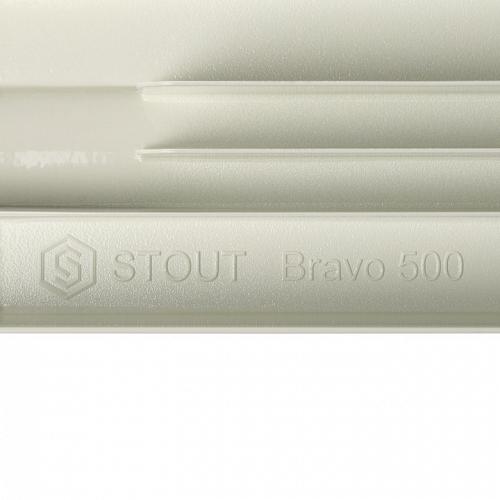 Stout Bravo Ventil 500 08 секции Алюминиевый радиатор нижнее правое подключение 