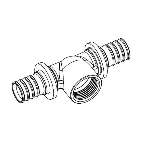 Тройник Rehau Rautitan RX с внутренней резьбой на боковом проходе 25-Rp1/2-25