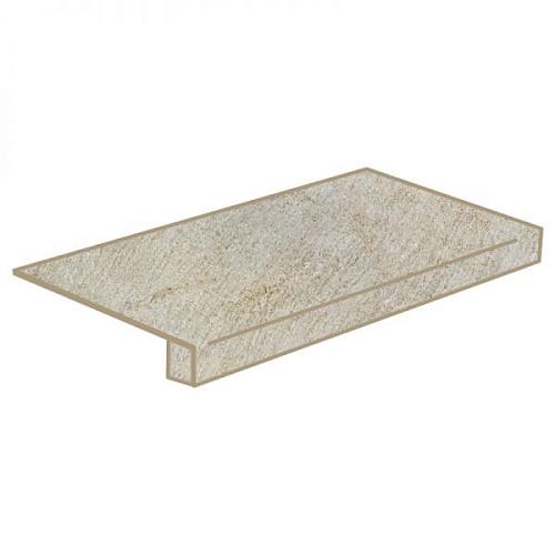 Caesar Roxstones scalino sagomato White Quartz soft 33x60 см Ступень