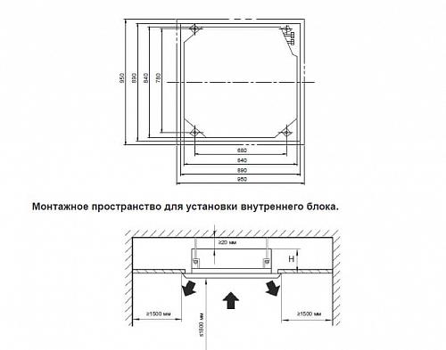 Кассетный внутренний блок Tosot T18H-FC/I4 Inverter