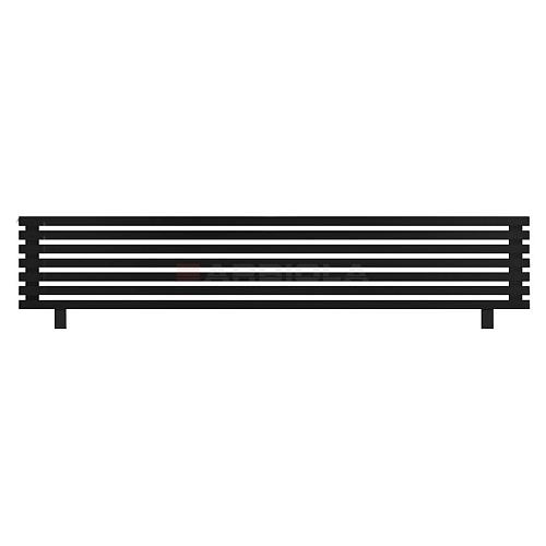 Arbiola Gorizont Ritmo HZ 2200-40-07 секций чёрный горизонтальный  радиатор c боковым подключением (на ножках)