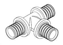 Тройник равнопроходный 20-20-20 MX РЕХАУ